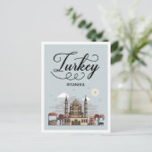 Türkei Istanbul Kunstreise Illustration Postkarte (Stehend Vorderseite)