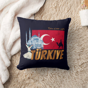 Türkei Istanbul Vintage-Flagge Türkei Souvenir Kissen