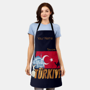 Türkei Istanbul Vintage-Flagge Türkei Souvenir Schürze