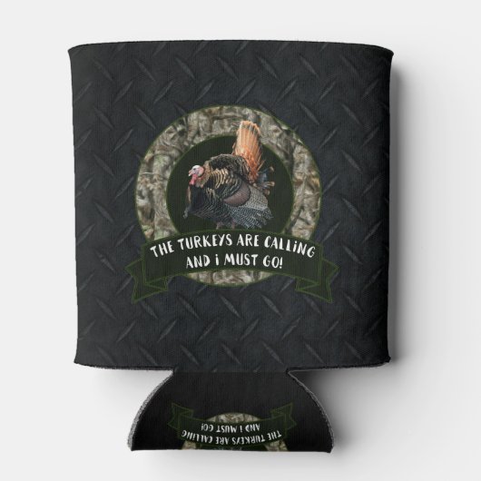 Türkei Jagd Diamantenplatten Bier Cooler Dosenkühler (Rückseite)