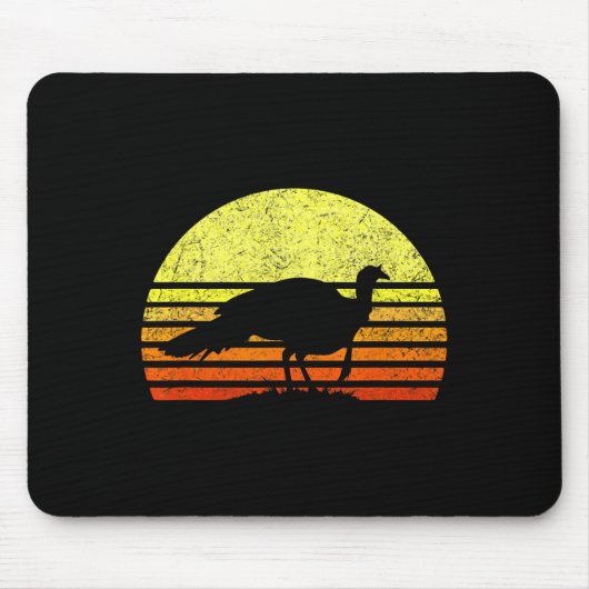 Türkei Jagd Retro Sunset Upland Bird Hunter als Mousepad (Vorne)