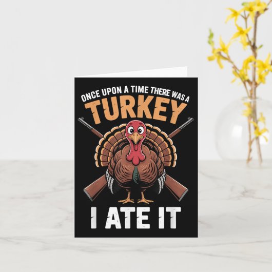 Türkei Jagd Vater Son Hunter Tierische Sarcastic F Karte (Gelbe Blume)