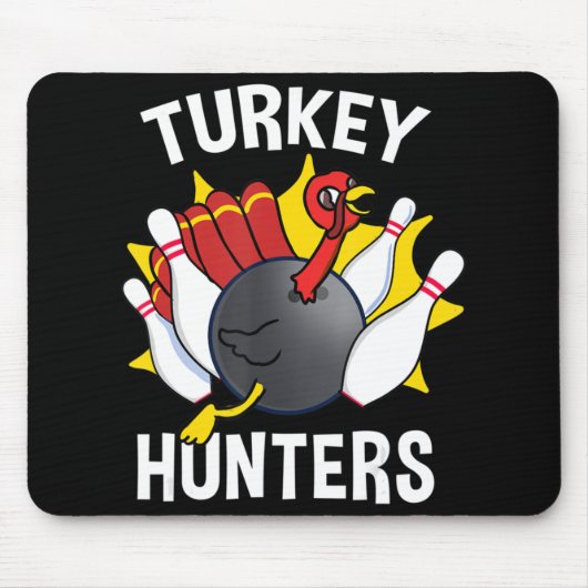 Türkei Jäger Bowling Fun Bowling Geschenk Mousepad (Vorne)
