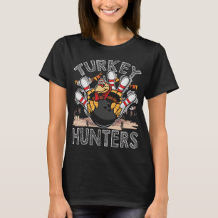 Türkei Jäger Funny Turkey Bowling T-Shirt