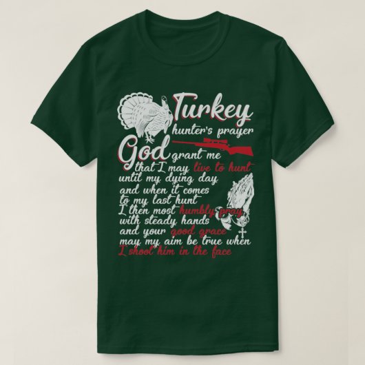 Türkei Jäger Gebet T-Shirt (Design vorne)