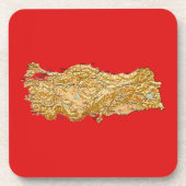 Türkei-Karte Untersetzer (Vorderseite)