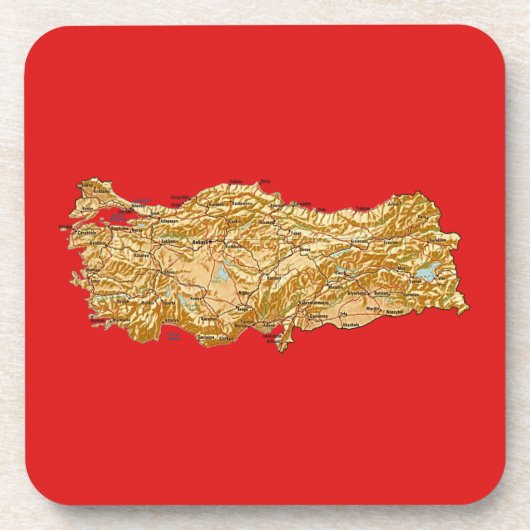 Türkei-Karte Untersetzer (Vorderseite)