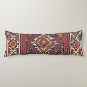 Türkei Kilim Aztec Red Blue Tan Seitenschläferkissen