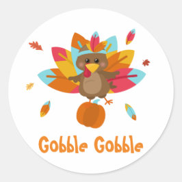 Türkei Klassischer Rundaufkleber Herbst Türkei Auf Runder Aufkleber