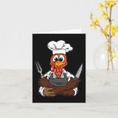 Türkei Koch Erntedank Tag Funny Cook Kulinarisches Karte (Gelbe Blume)