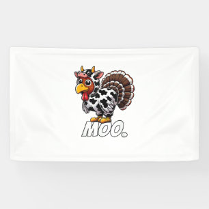 Türkei Kuh Kostüm Erntedank Funny Turkey Moo Banner
