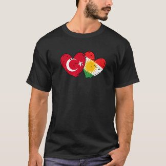 Türkei Kurdistan Herzenflagge Türkischer Kurdensto T-Shirt