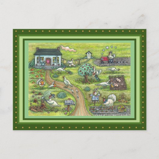 TÜRKEI-LANDWIRTSCHAFT, HUMOROUS LAND ERNTEDANK POSTKARTE (Vorderseite)