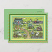 TÜRKEI-LANDWIRTSCHAFT, HUMOROUS LAND ERNTEDANK POSTKARTE (Vorne/Hinten)