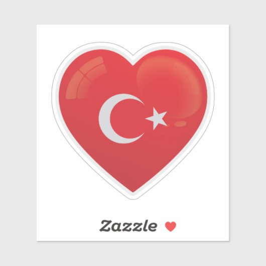 Türkei Liebe-Symbol Aufkleber (Blatt)