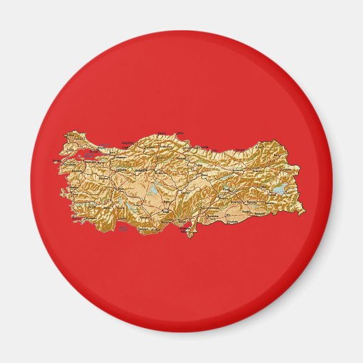 Türkei Map Magnet (Vorne)
