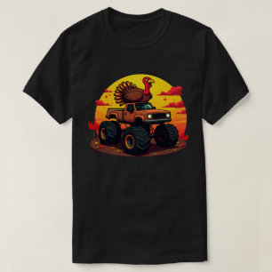 Türkei Monster Truck Sunset Retro Erntedank T-Shirt