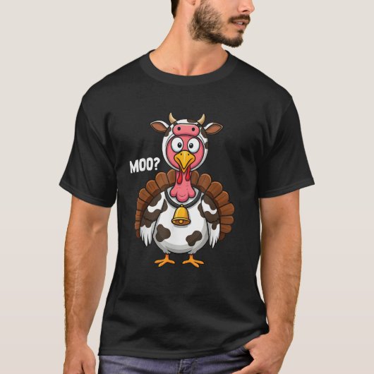 Türkei Moo Cow Funny Erntedank 2024 T-Shirt (Vorderseite)
