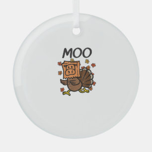 Türkei Moo Cow Kostüm Funny Erntedank Türkei D Ornament Aus Glas