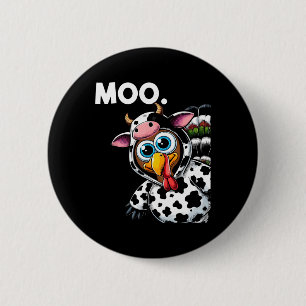 Türkei Moo Cow Kostüm Witziger Erntedank Hallowee Button