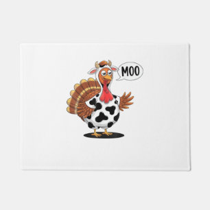 Türkei Moo Erntedank Funny Turkey Kuh Moo Famile Fußmatte