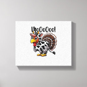 Türkei Moo Funny Turkey Kuh Erntedank Leinwanddruck