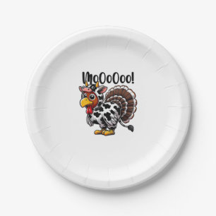 Türkei Moo Funny Turkey Kuh Erntedank Pappteller