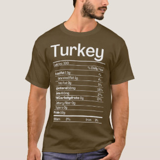 Türkei NährwertfactsFunny Nutrition Erntedank T-Shirt