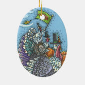 TÜRKEI-NATIONALOval, GOBBLERS-ERNTEDANK Keramik Ornament (Hinten)