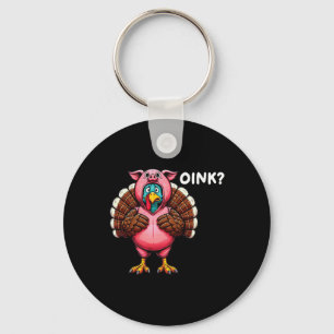 Türkei Oink Erntedank Funny Pig Kostüm Schlüsselanhänger