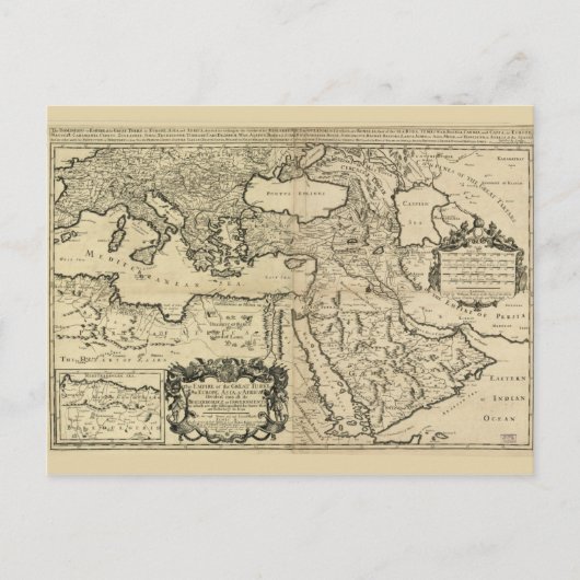 Türkei, Osmanisches Reich Karte (1680) (Vorderseite)