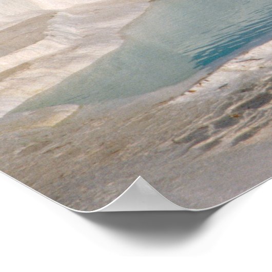 Türkei, Pamukkale Cotton Castle). Poster (Ecke)