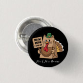 Türkei Paper Bag Meow Funny Erntedank Chat Button (Vorne & Hinten)