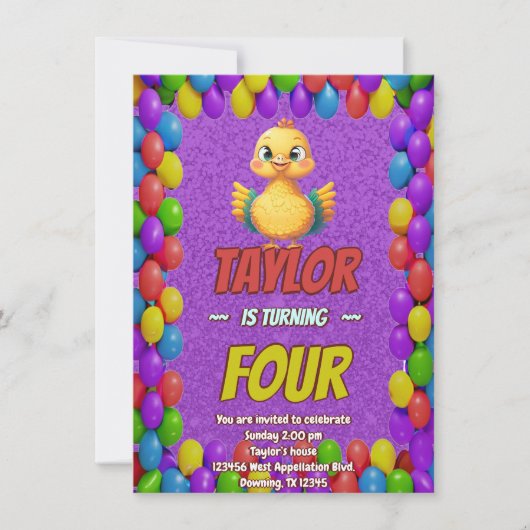 Türkei Personalisiert Geburtstag Einzigartig Einla Einladung (Vorderseite)