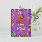 Türkei Personalisiert Geburtstag Einzigartig Einla Einladung (Stehend Vorderseite)