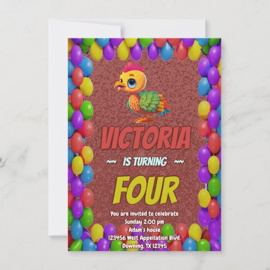 Türkei Personalisiert Geburtstag Einzigartig Einla Einladung (Vorderseite)