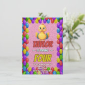 Türkei Personalisiert Geburtstag Einzigartig Einla Einladung (Stehend Vorderseite)