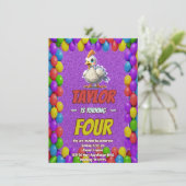 Türkei Personalisiert Geburtstag Einzigartig Einla Einladung (Stehend Vorderseite)