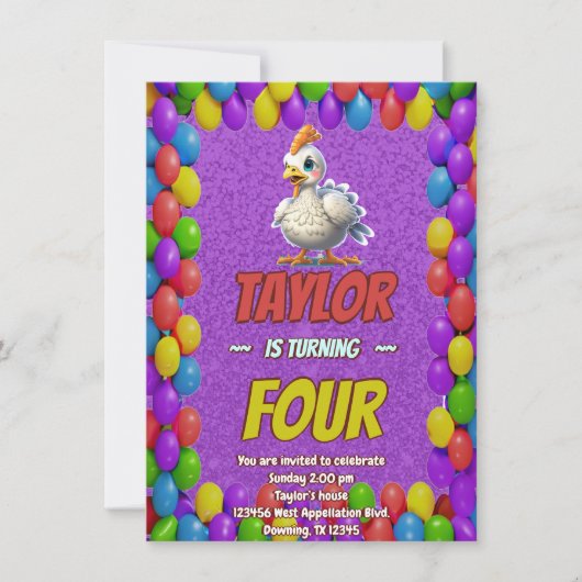 Türkei Personalisiert Geburtstag Einzigartig Einla Einladung (Vorderseite)