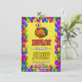 Türkei Personalisiert Geburtstag Einzigartig Einla Einladung (Stehend Vorderseite)