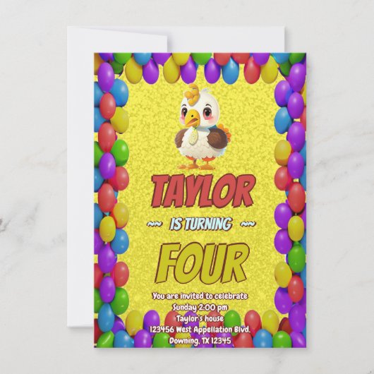 Türkei Personalisiert Geburtstag Einzigartig Einla Einladung (Vorderseite)