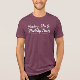 Türkei, Pie & Stretchy Pants - Weiß Tri-Blend Shirt