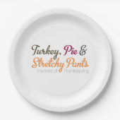 Türkei, Pie und Stretchy Pants Pappteller (Vorderseite)
