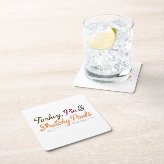 Türkei, Pie und Stretchy Pants Rechteckiger Pappuntersetzer (Vor Ort)