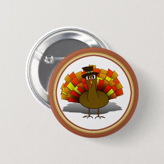 Türkei Pilgrim-Erntedank Button (Vorne & Hinten)