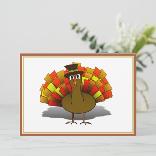 Türkei Pilgrim-Erntedank Einladung (Stehend Vorderseite)