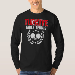 Türkei Ping Pong Stolz Türkei Tischtennis-Unters T-Shirt