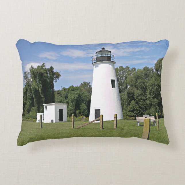Türkei Point Lighthouse, Maryland Accent Dekokissen (Vorderseite)