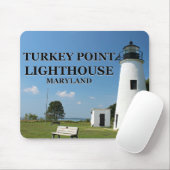 Türkei Point Lighthouse, Maryland Mousepad (Mit Mouse)
