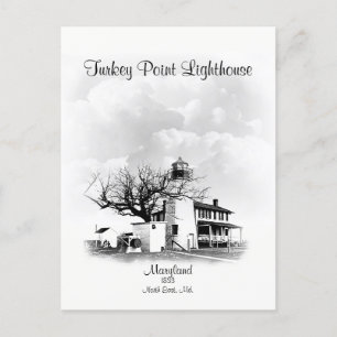 Türkei Point Lighthouse - Maryland Postkarte